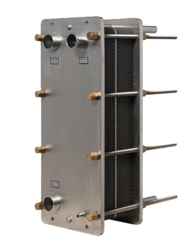Plattentauscher Edelstahl, 43 Platten