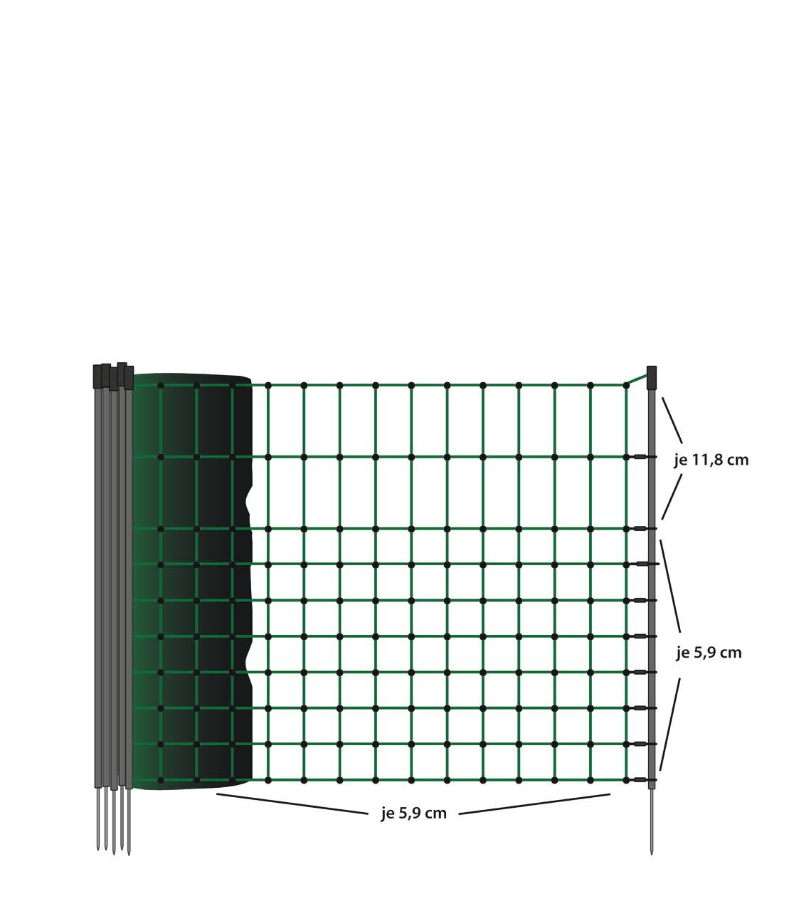 Kerbl Rete per conigli, alta 65 cm, 25 m, punta singola