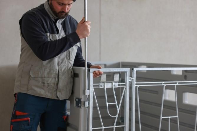 Kerbl Barra di bloccaggio Box per polpacci modulare