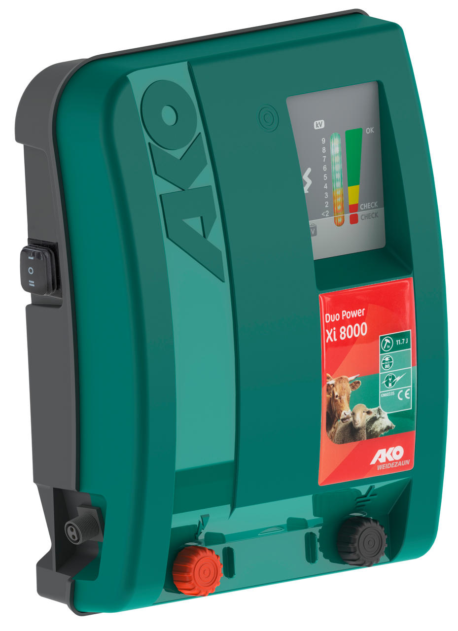 AKO Duo Power Xi8000, energizzatore per recinzioni elettriche da 12/230 V