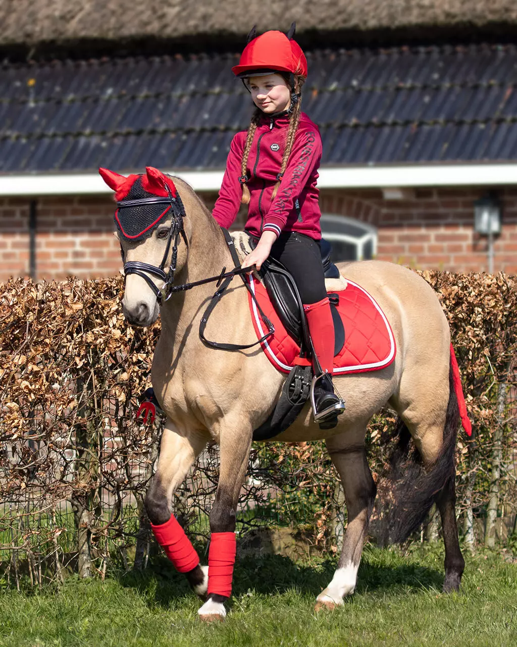 QHP Ohrenhaube Halloween Teufel