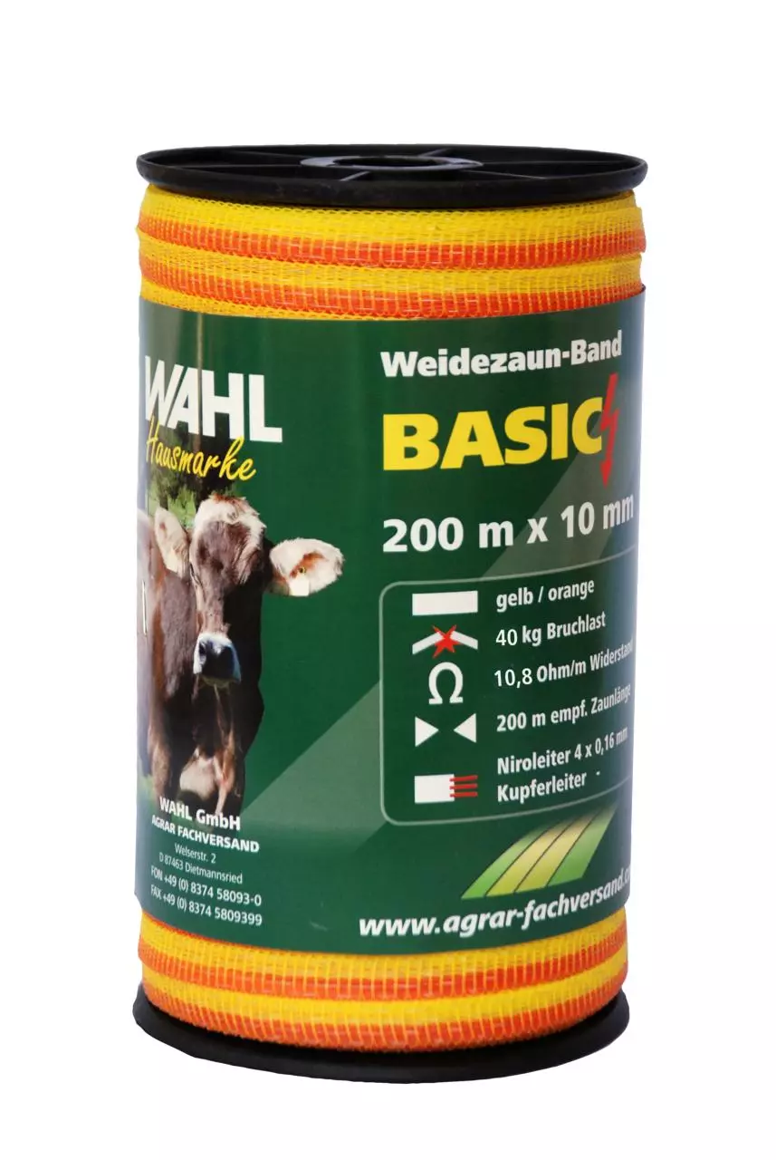WAHL-FENCE Weidezaunband - BASIC - 10 mm / 200 m
