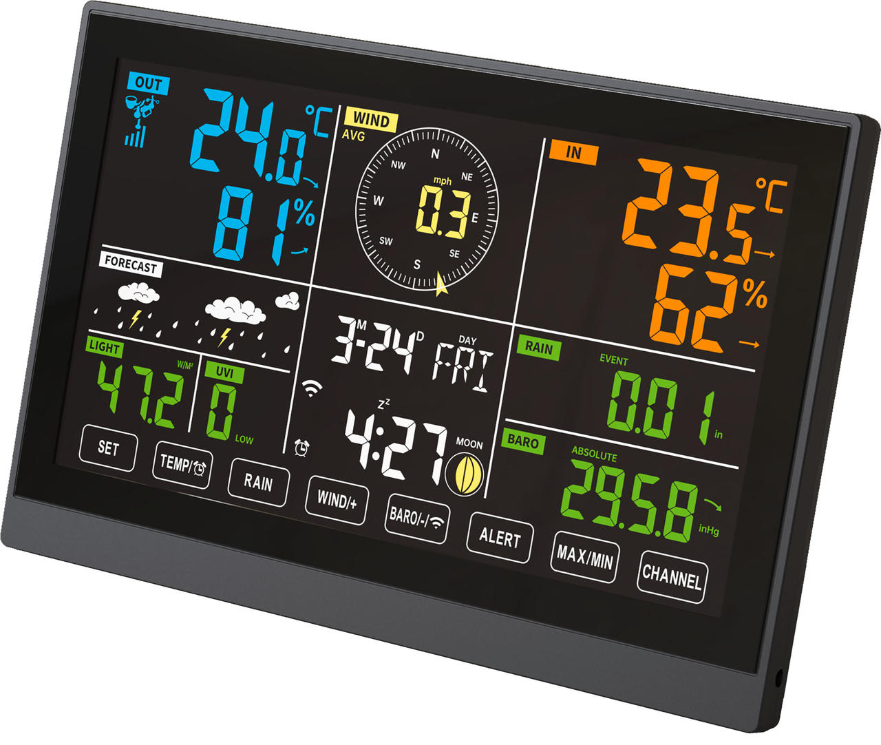 Kerbl Stazione Meteo Digitale 7 in 1 con funzione WiFi