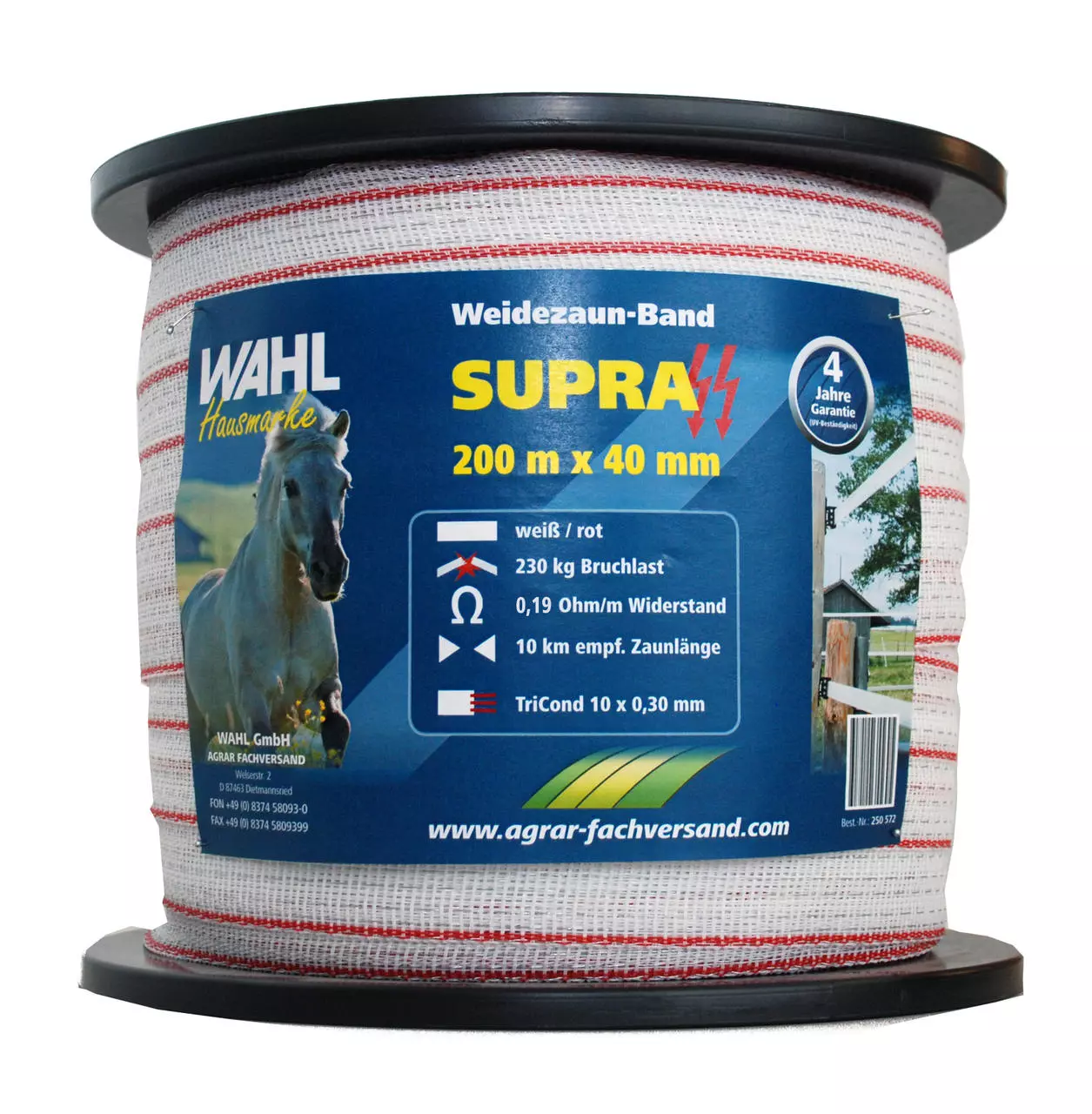 WAHL-FENCE Weidezaunband - SUPRA 40mm / 200m