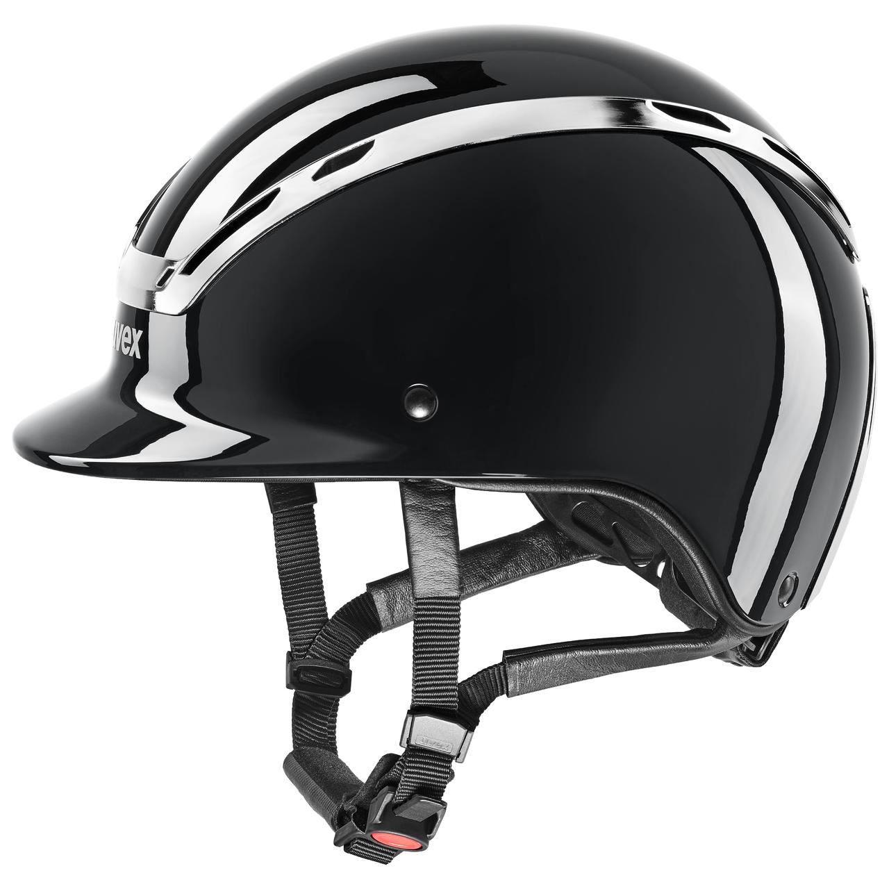 uvex Casco da equitazione exxeed cromo lucido uvex Casco da equitazione exxeed cromo lucido