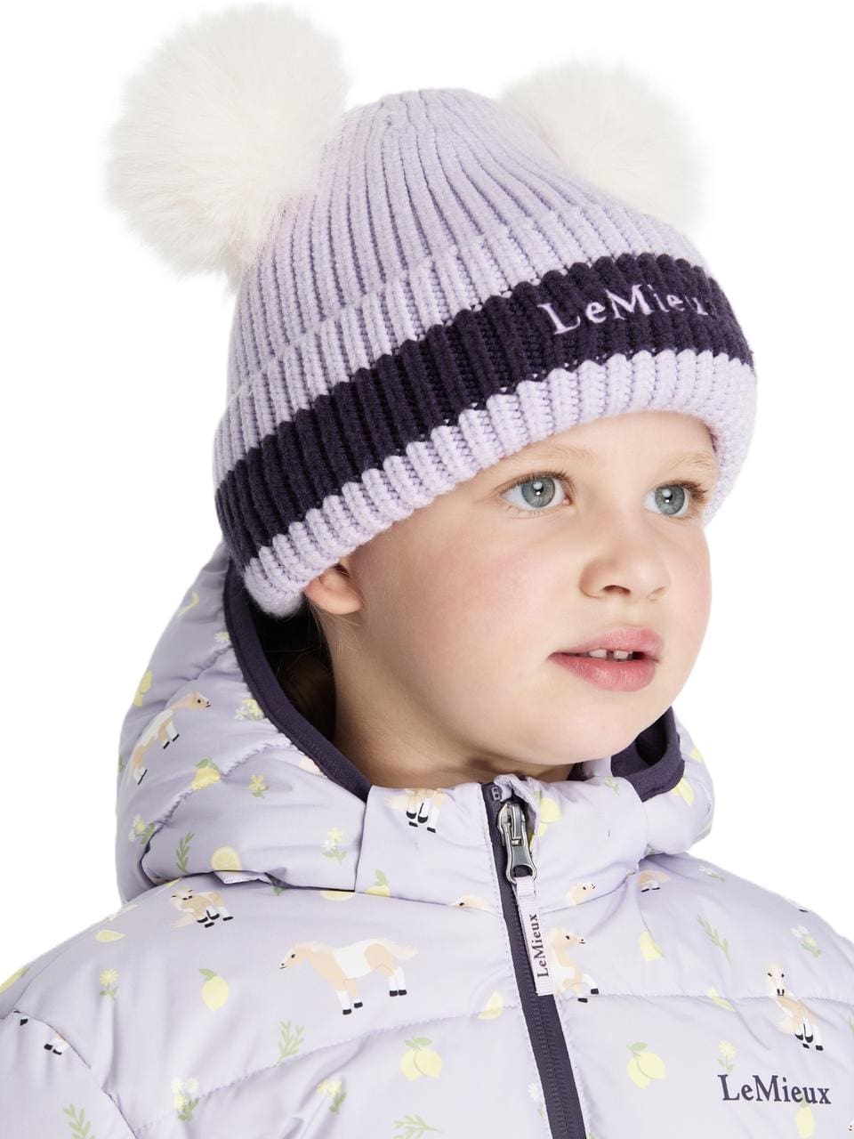 LeMieux Mini berretto con due pompon