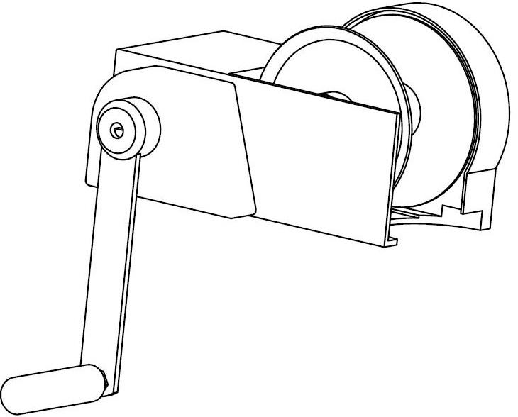 Rosensteiner Hinterfußwinde 950kg, Handbetrieb