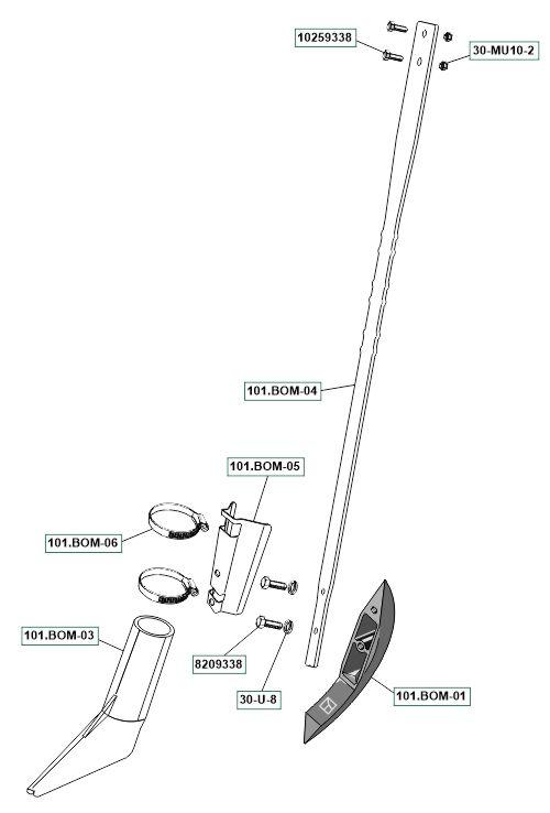 Gülle-Schleppschuh passend zu Bomech