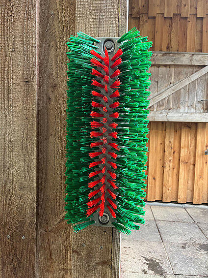 Göbel Kratzbürste halbrund 50cm grün/rot