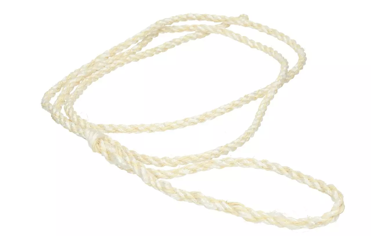 Halfterstrick Poly / Sisal - 3,2 m weiß