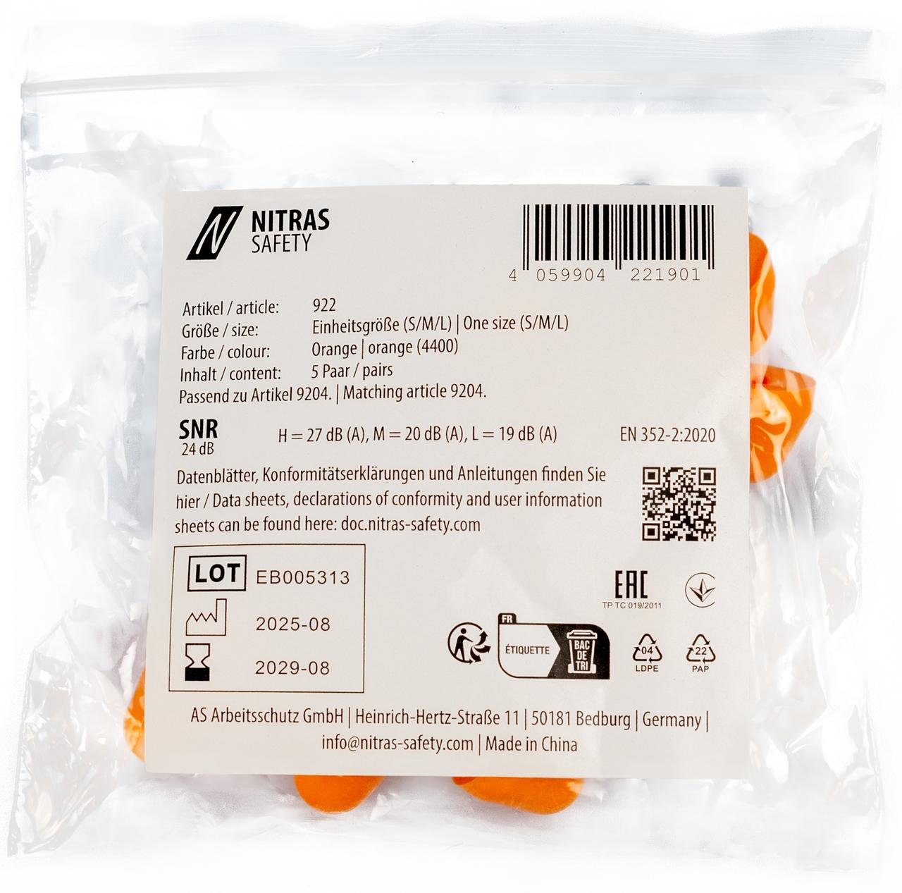 Nitras Gehörschutzstöpsel