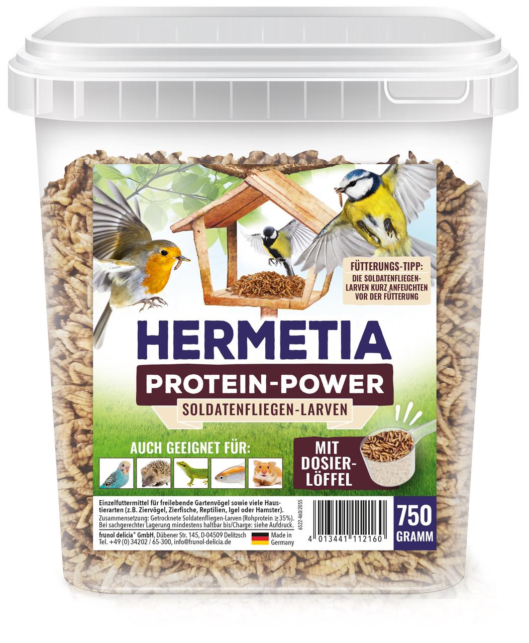Frunol Delicia Hermetia-Soldatenfliegen-Larven Frunol Delicia Hermetia-Soldatenfliegen-Larven
