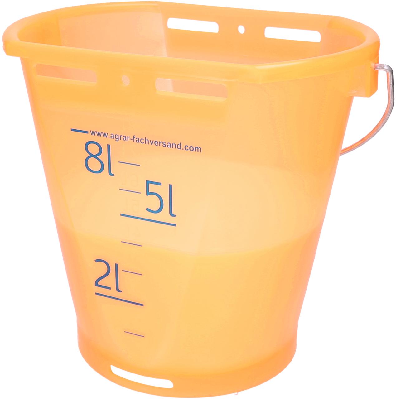 Hiko Kälbertränkeeimer transparent,Neonorange