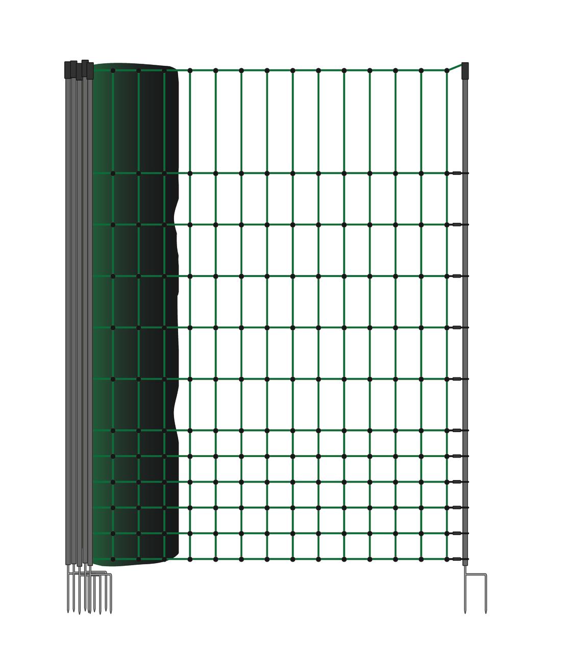 Kerbl Rete per pollame, alta 112 cm, 50 m, non elettrificabile Kerbl Rete per pollame, alta 112 cm, 50 m, non elettrificabile