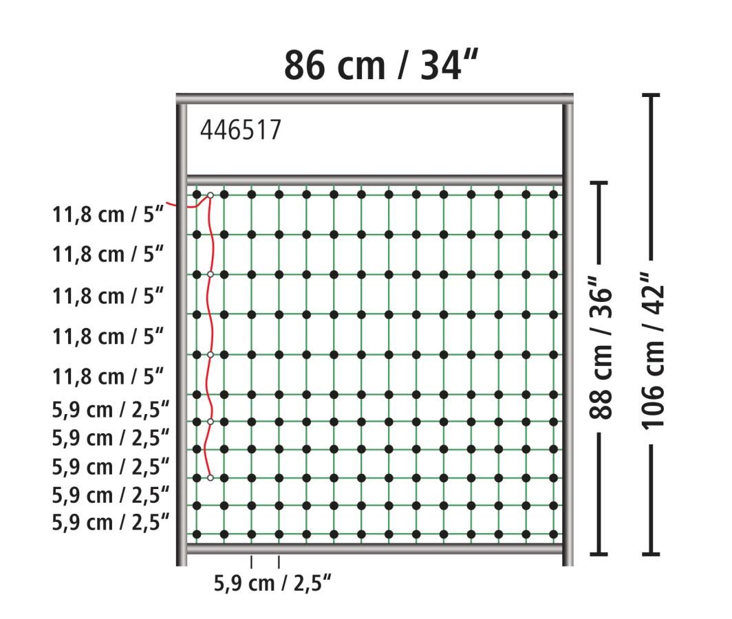AKO Porta per recinzione elettrica, per reti fino a 106 cm