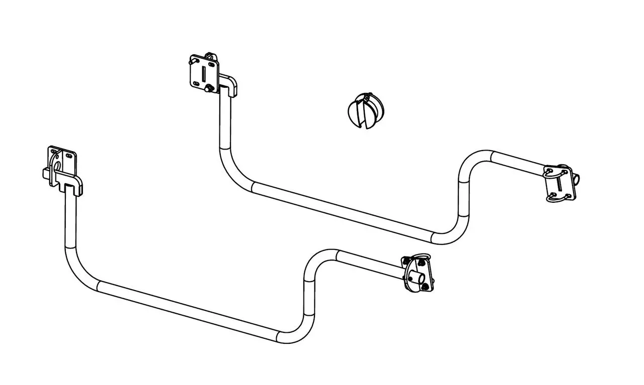 Rosensteiner Absperrbügel, links und rechts