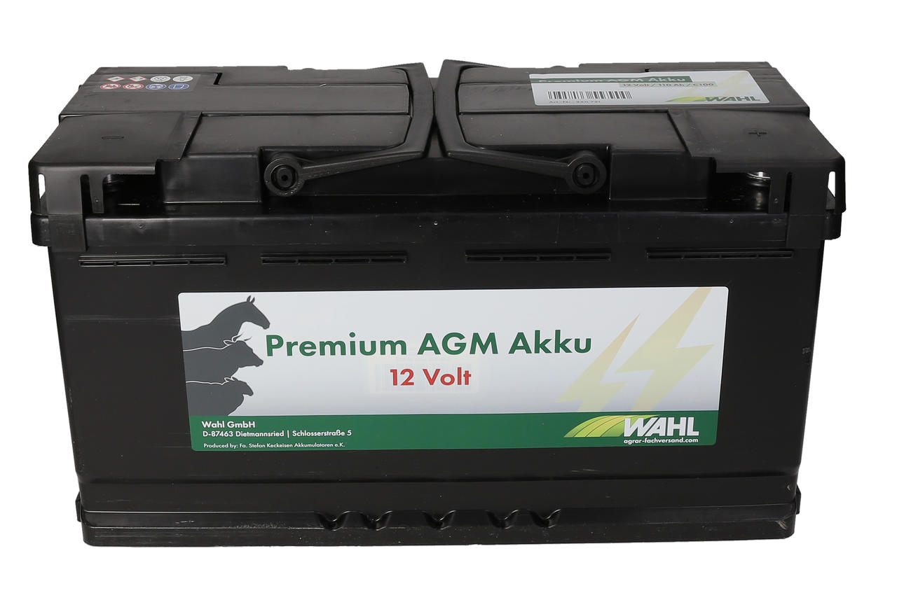 WAHL-FENCE Batteria AGM 12 V – Premium, 110 Ah