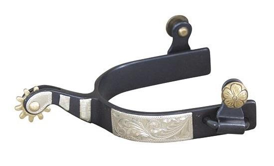 Black-Steel Sporen mit Gravur
