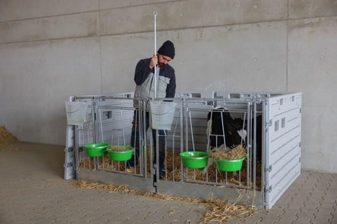 Kerbl Barra di bloccaggio Box per polpacci modulare