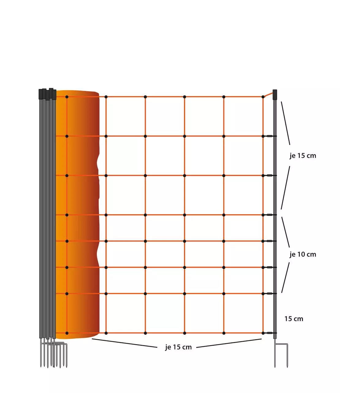 WAHL-FENCE Schafnetz 90 cm / 50 m Doppelspitze