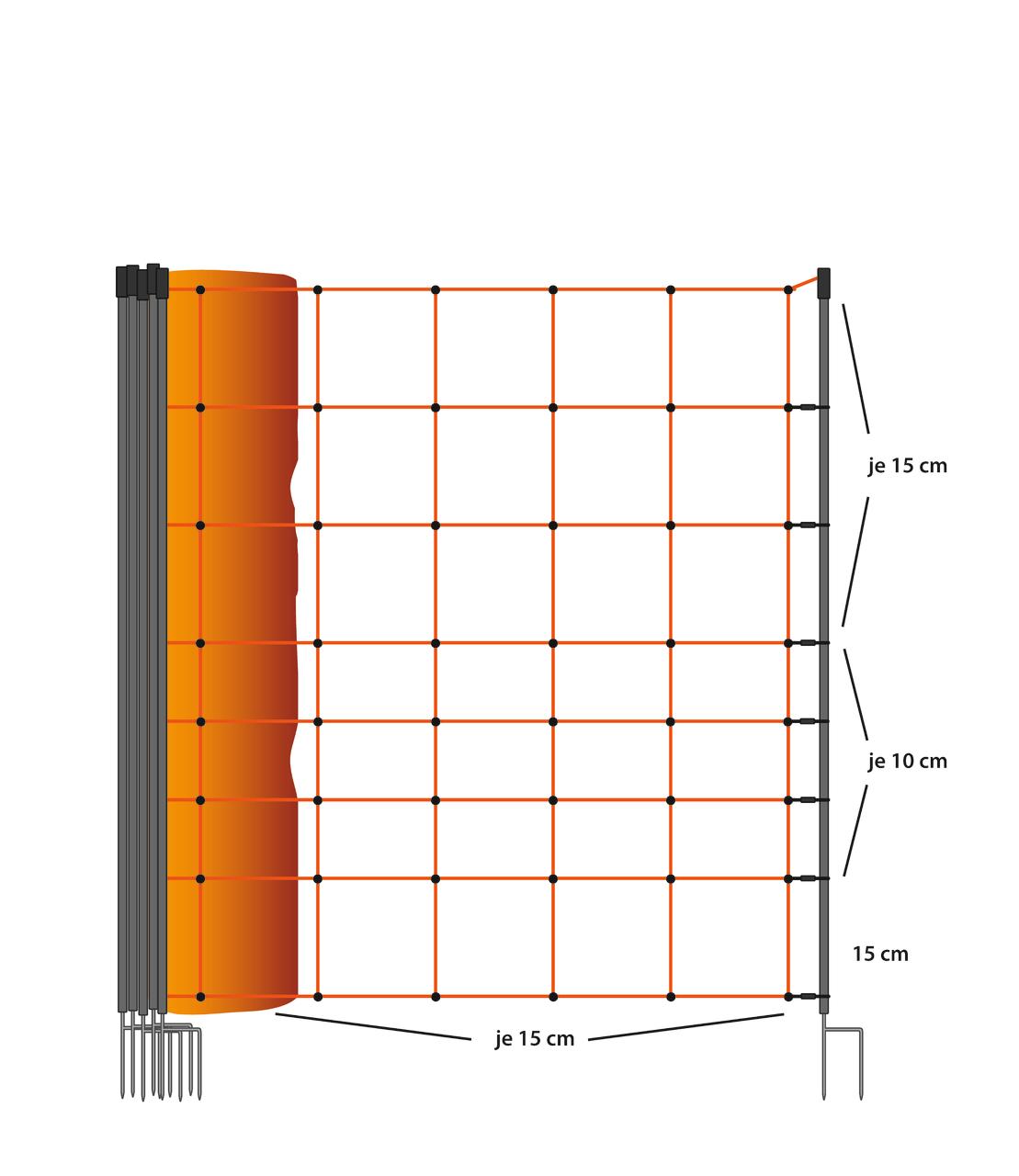 WAHL-FENCE Rete per pecore 90 cm / 50 m a doppia punta
