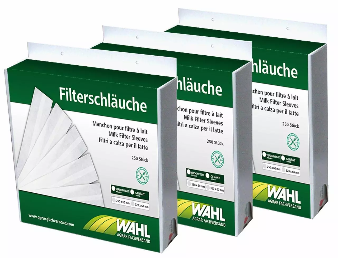 WAHL-Hausmarke Milchfilter genäht - 250 Stück im Spenderkarton - versch. Größen WAHL-Hausmarke Milchfilter genäht - 250 Stück im Spenderkarton - versch. Größen