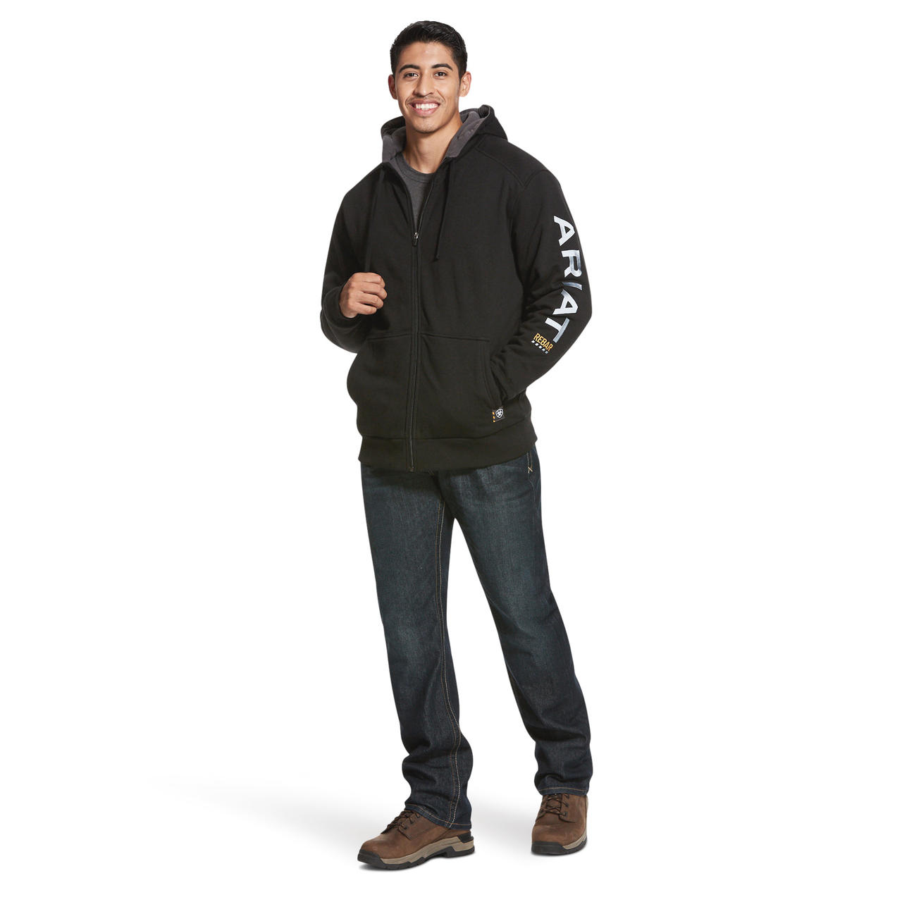 ARIAT Felpa con cappuccio con zip integrale Rebar All-Weather