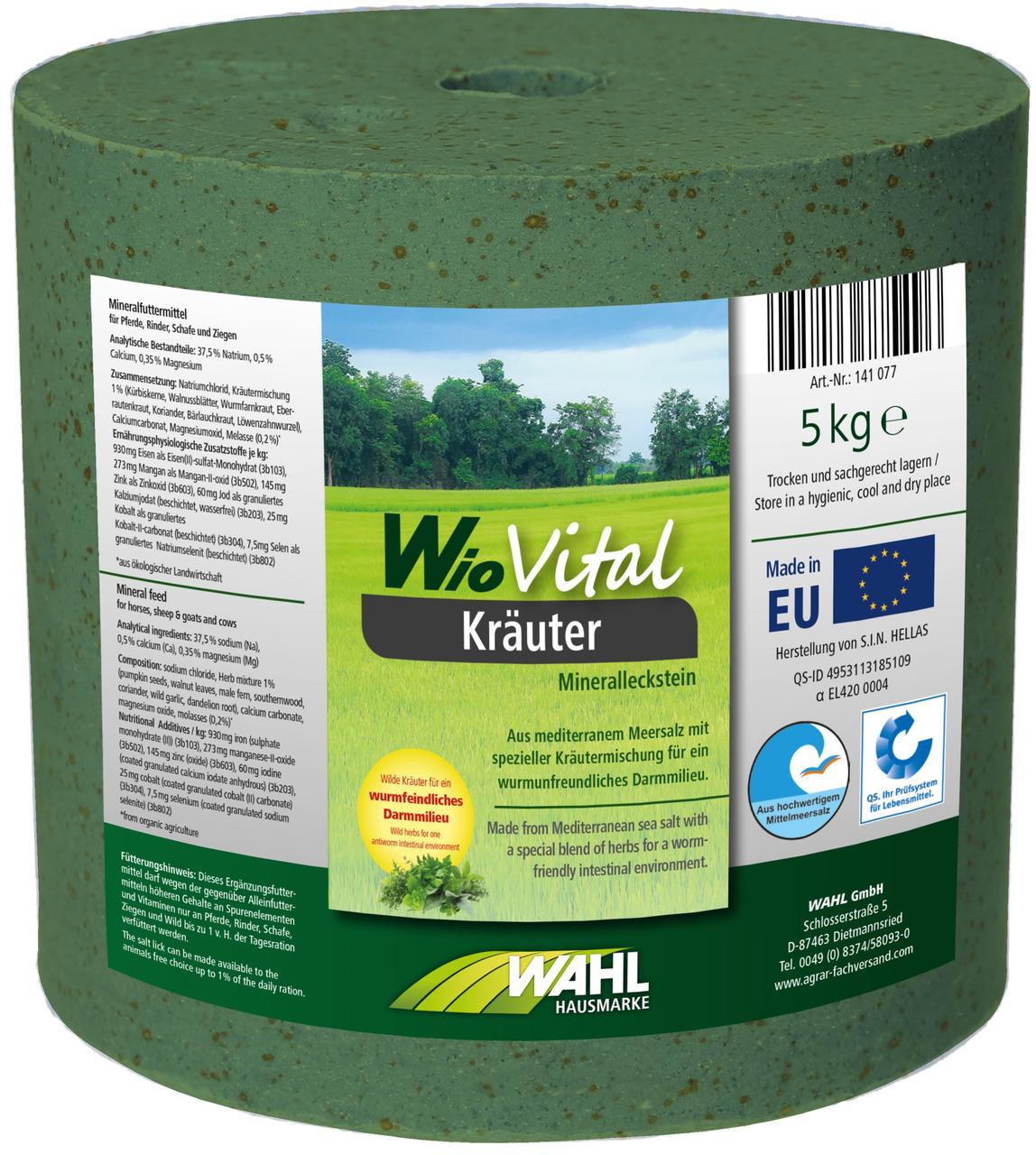 WAHL-Hausmarke WioVital Kräuter Leckstein SET 4×5 kg