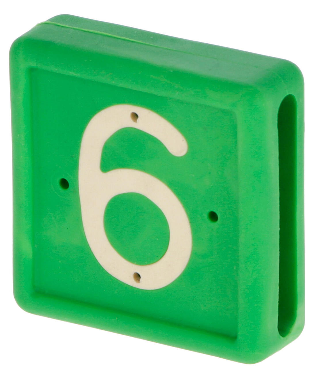 Fußbandnummer 1-stellig, 10er Pack 6 grün