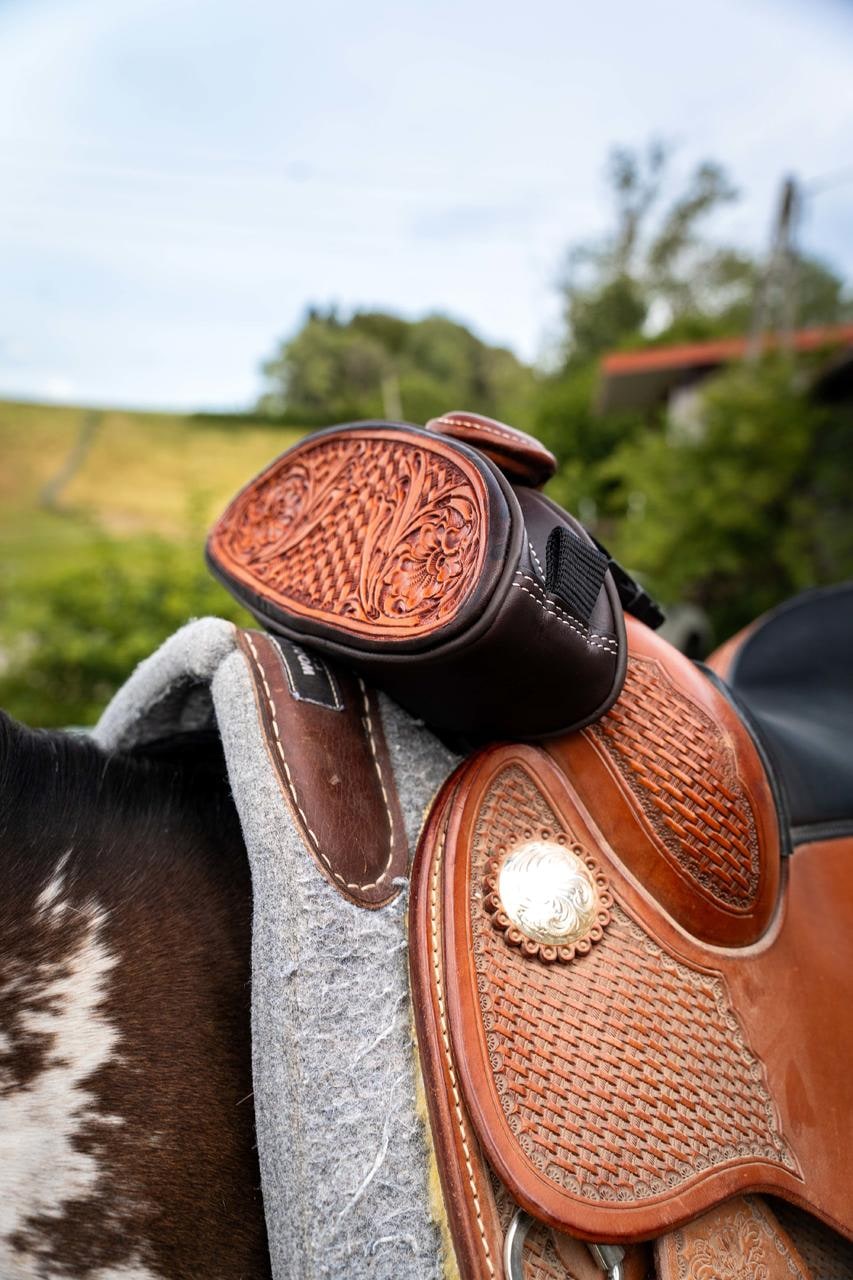 Professional's Choice Sacoche en cuir pour selle western