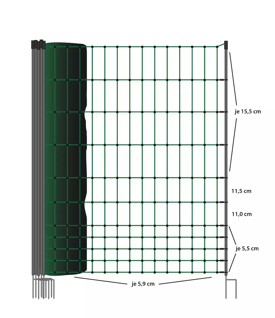Kerbl PoultryNet Hühnerzaun 106cm, 25m lang