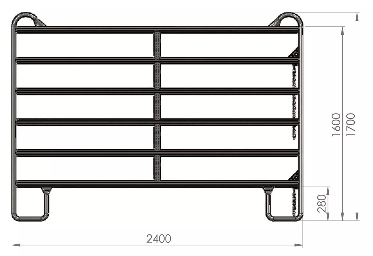 WAHL-FENCE Panel 2,4 m Länge, 1,7 m Höhe, Standard