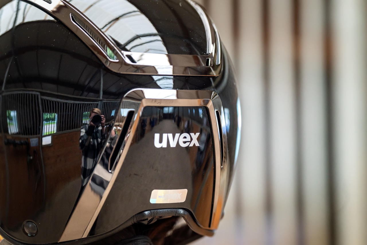 uvex Casco da equitazione exxeed cromo lucido
