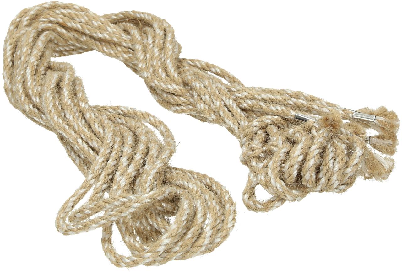Kälberstrick Poly / Jute, weiß - 8 mm