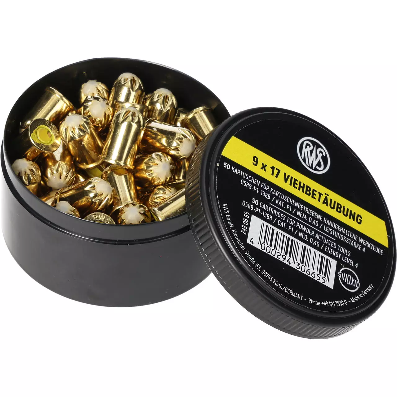 RWS 50 Spezialpatronen Kal. 9x17 gelb