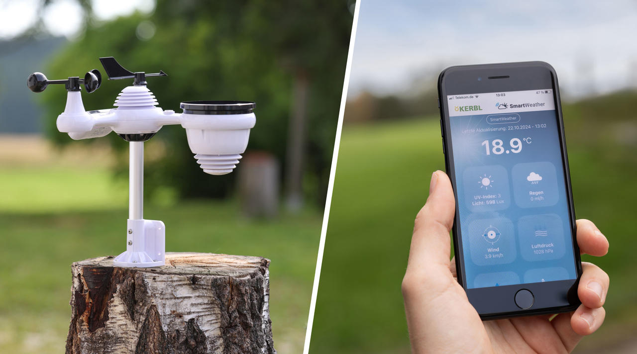 Kerbl Stazione Meteo Digitale 7 in 1 con funzione WiFi