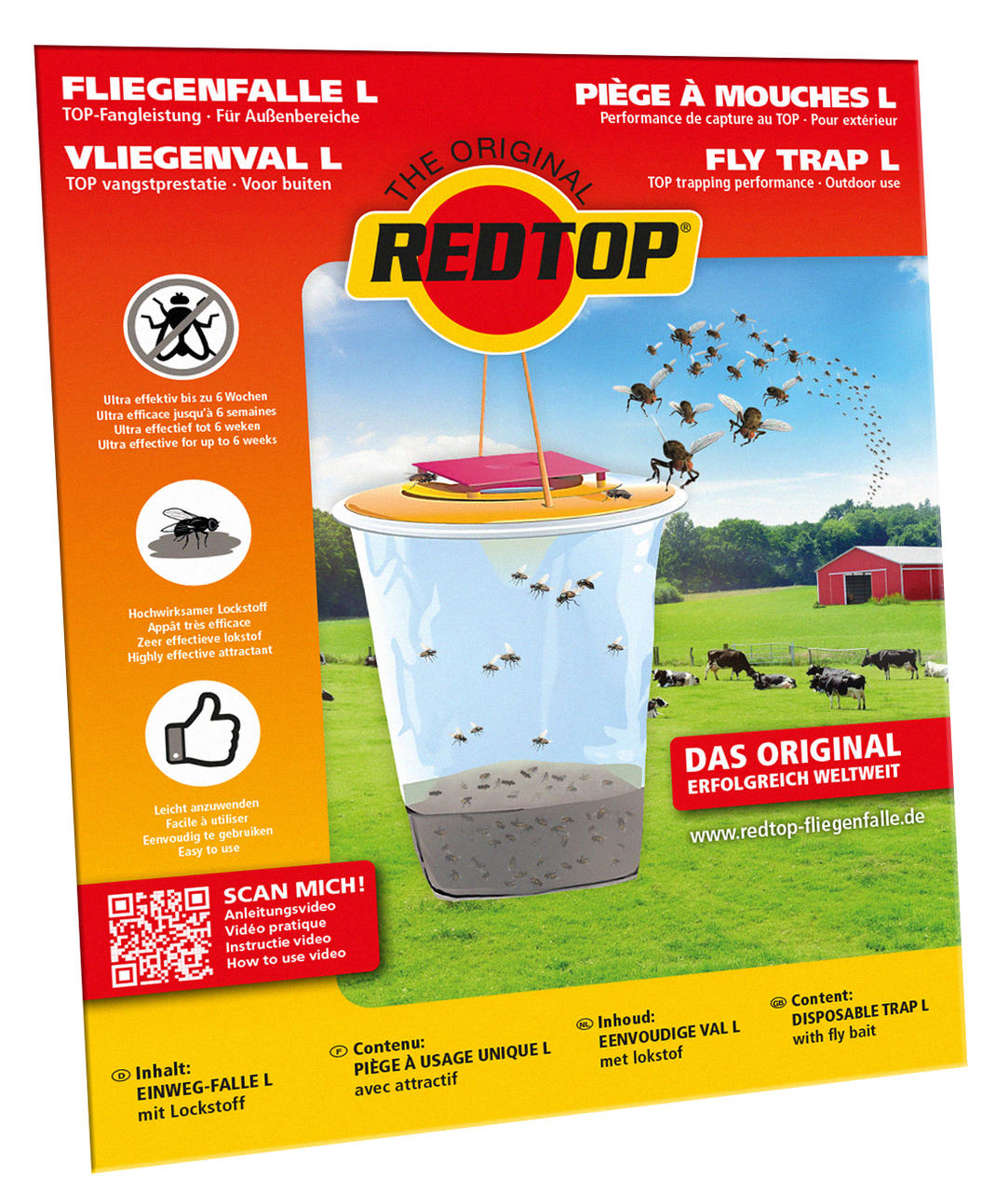 REDTOP Fliegenfalle , Größe L, 3 Liter REDTOP Fliegenfalle , Größe L, 3 Liter