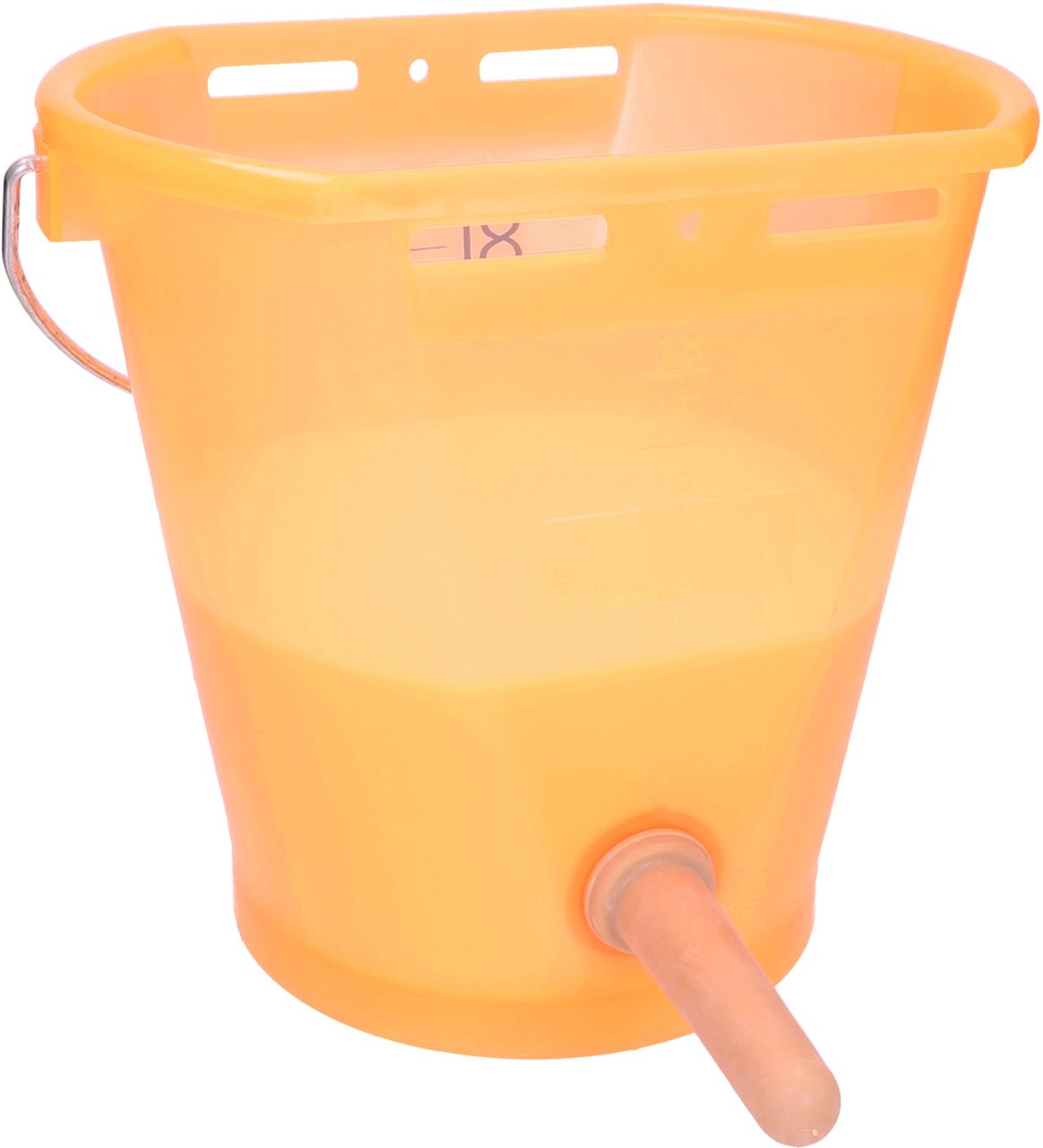 Hiko Kälbertränkeeimer transparent,Neonorange