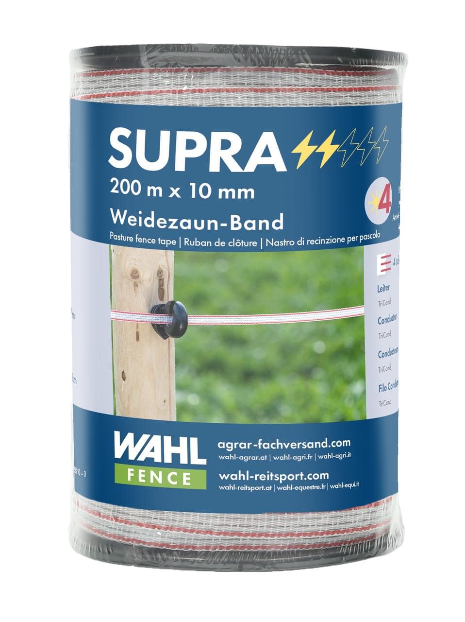 WAHL-FENCE Weidezaunband SUPRA 200 m / 10 mm