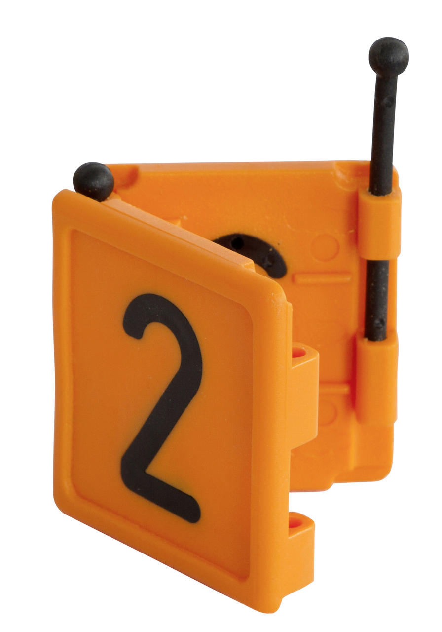 Kerbl Numéro d'identification de collier DUO, 1 chiffre, pack de 6