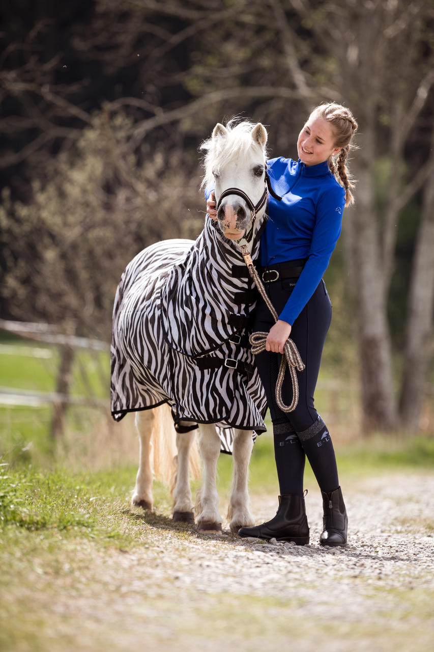 Waldhausen Copricollo per coperta antimosche Zebra