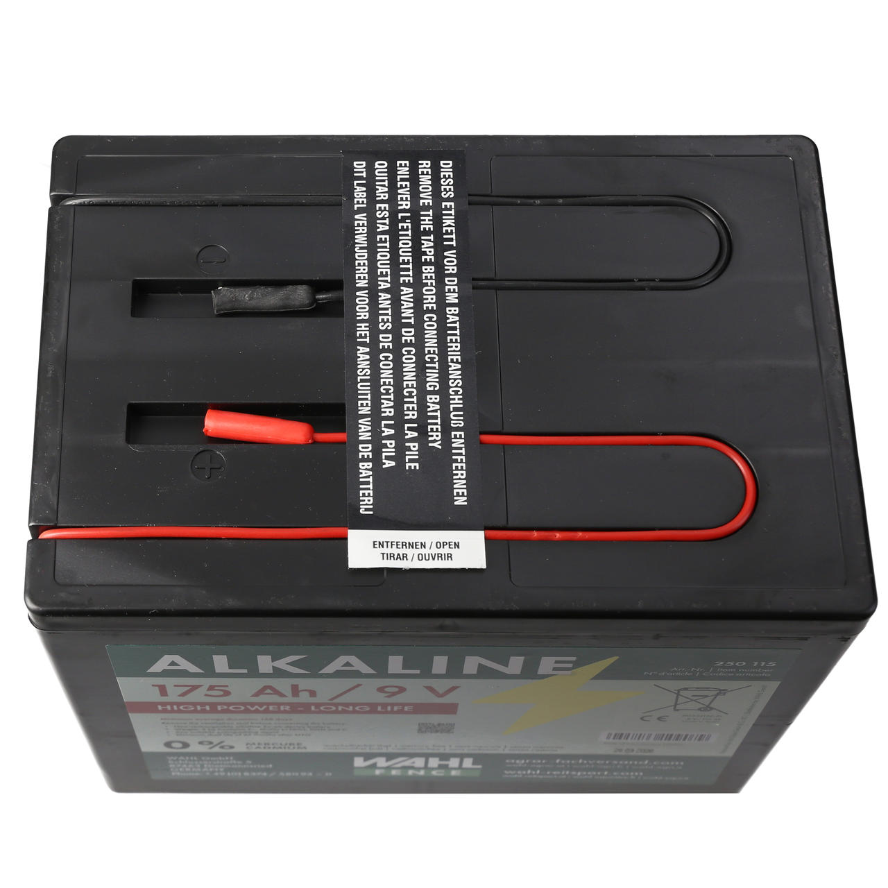 WAHL-FENCE Batteria per recinti elettrici 9 V - 175 Ah