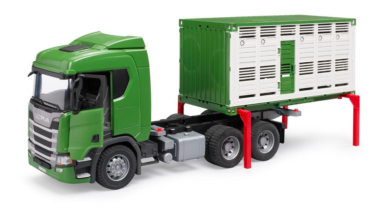 Bruder Scania Super 560R per il trasporto di bestiame con bovini