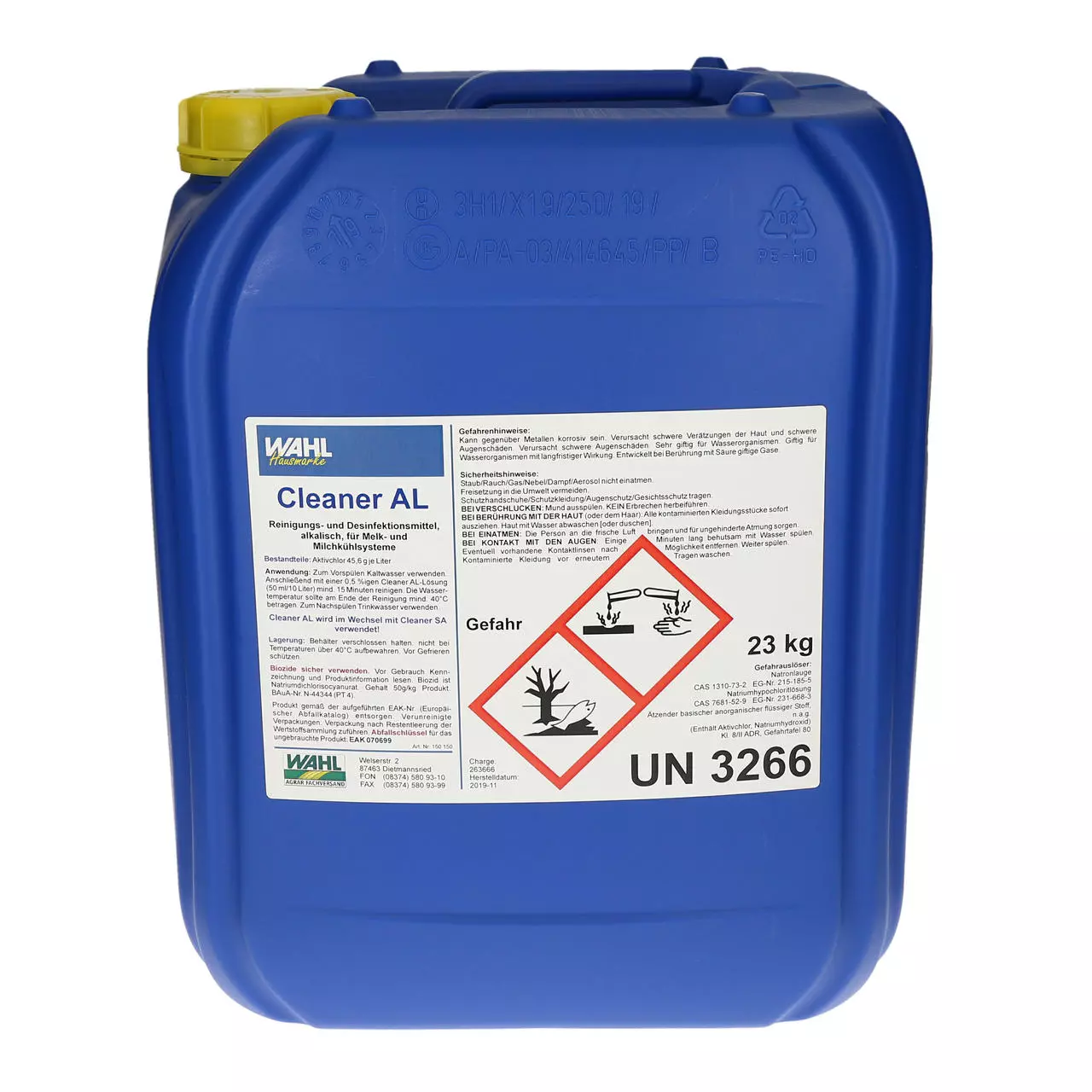 WAHL-Hausmarke Reinigungsmittel Cleaner AL 23 kg WAHL-Hausmarke Reinigungsmittel Cleaner AL 23 kg