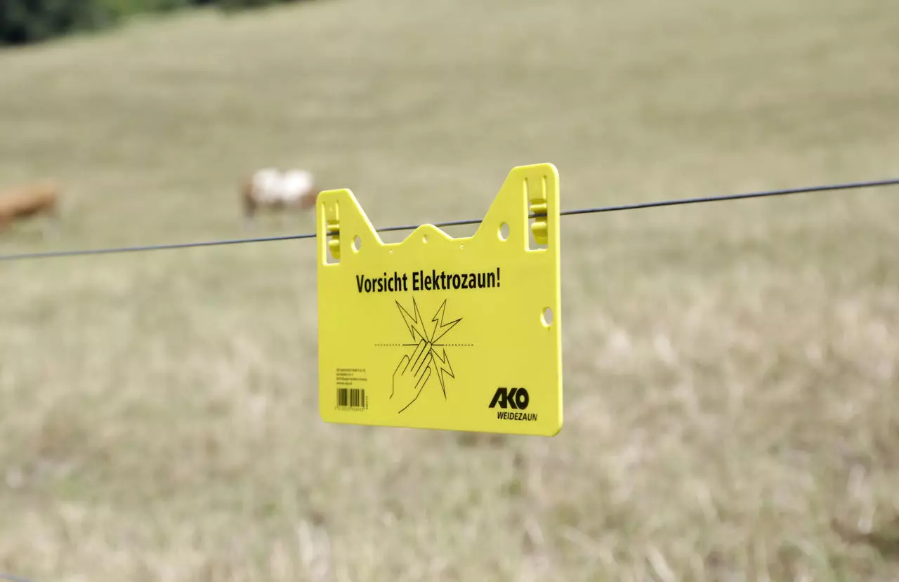 AKO Warnschild "Vorsicht Elektrozaun!"