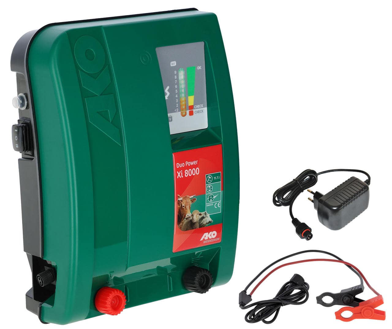 AKO Duo Power Xi8000, energizzatore per recinzioni elettriche da 12/230 V