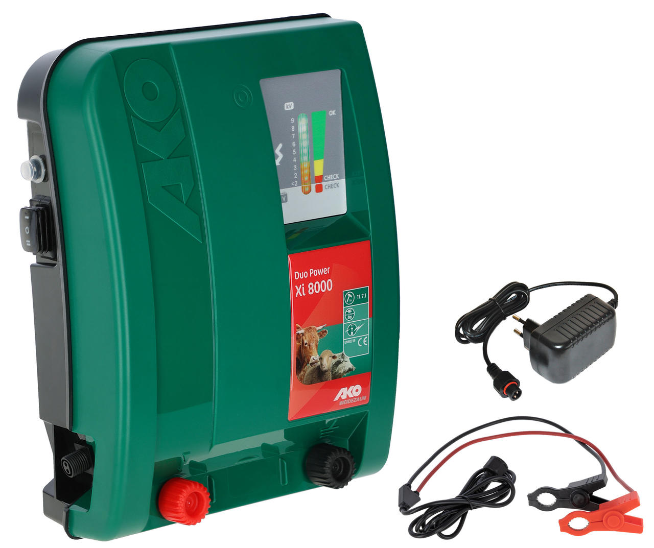 AKO Duo Power Xi8000, energizzatore per recinzioni elettriche da 12/230 V