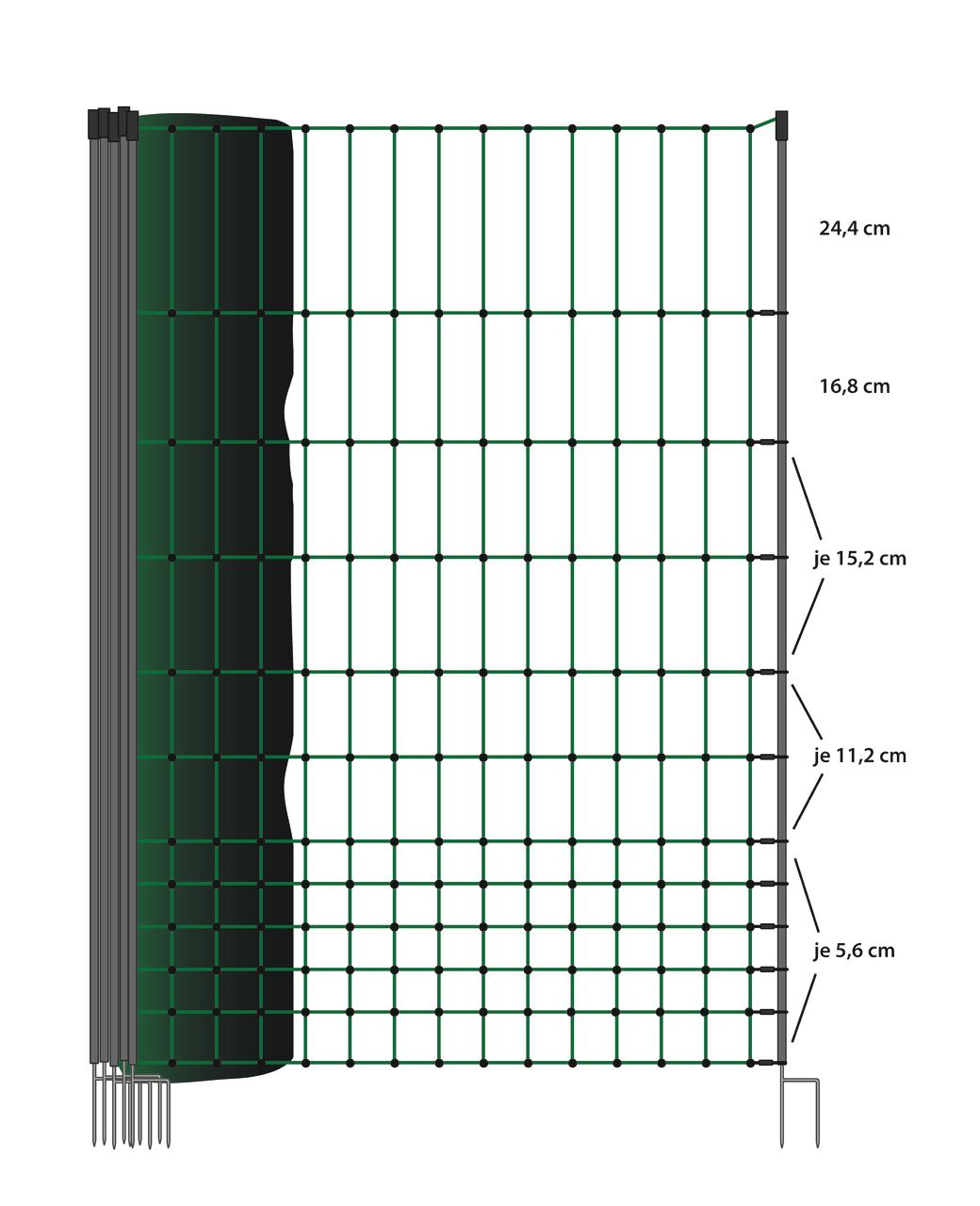 AKO PoultryNet Premium – rete per pollame, alta 122 cm, elettrica