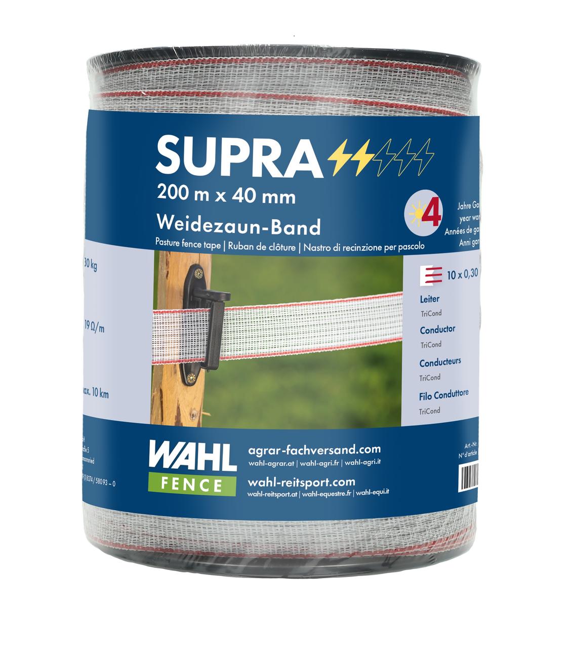 WAHL-FENCE Weidezaunband - SUPRA 40mm / 200m WAHL-FENCE Weidezaunband - SUPRA 40mm / 200m
