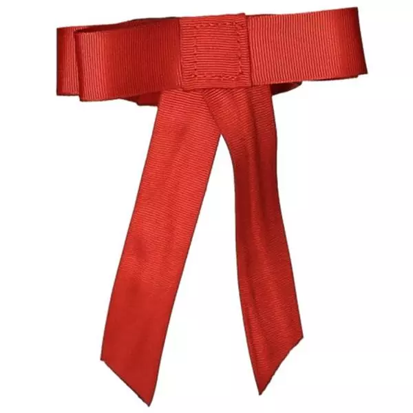 Rote Warnschleife mit Klett Rote Warnschleife mit Klett